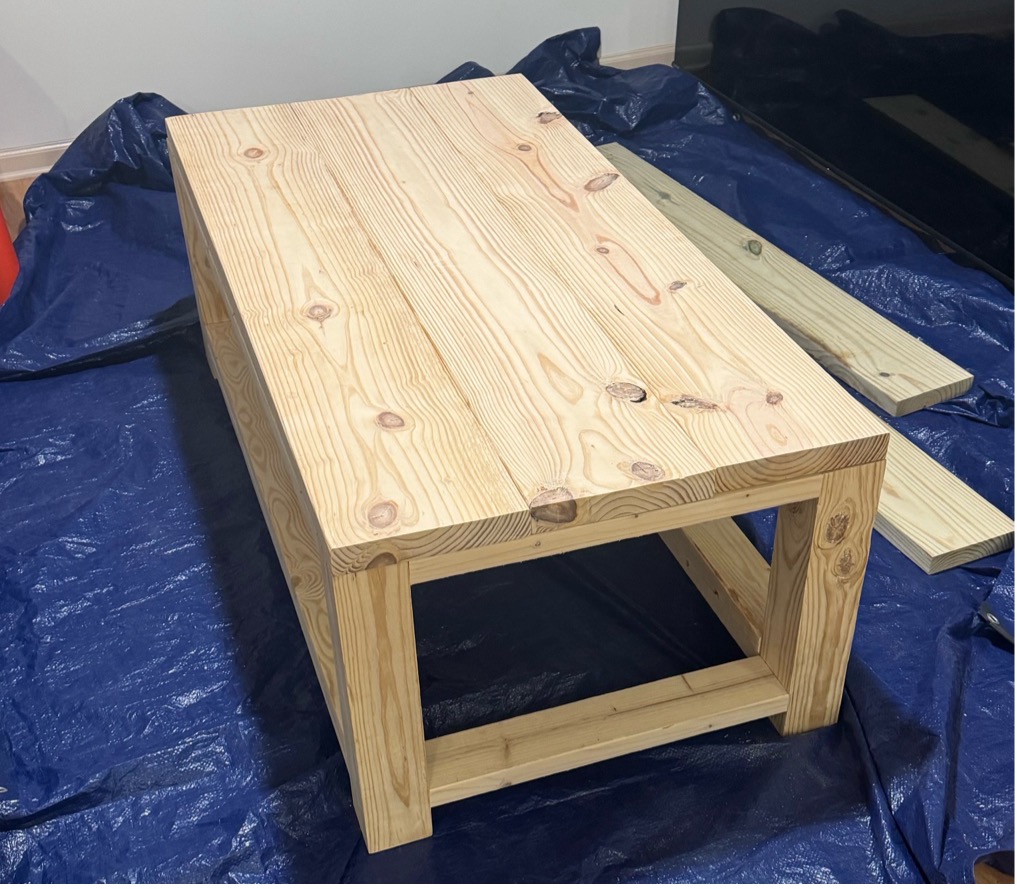 Table before stain